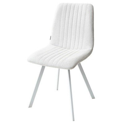 Стул ELVIS WZ2042-18 белая галька фактурный велюр / белый каркас М-City Стул ELVIS WZ2042-18 белая галька фактурный велюр / белый каркас М-City