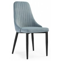 Стул на металлокаркасе Kora light blue / black
