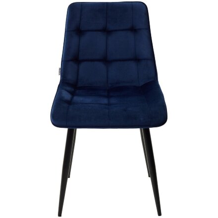 Стул CHIC BLUVEL-86 NAVY BLUE / черный каркас М-City 