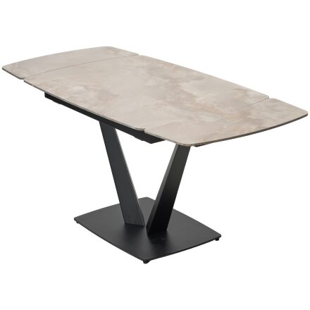 Стол ALATRI 120 GLOSS AMBER JADE SOLID CERAMIC / BLACK, ®DISAUR 