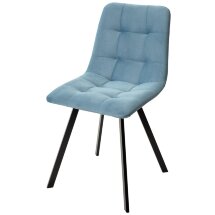 Стул CHILLI-Q SQUARE бирюзовый #H52, велюр / черный каркас, 4 шт./1 к, М-City