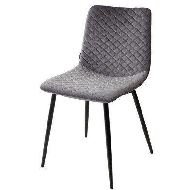 Стул TINTIN BLUVEL-14 GREY / черный каркас М-City Стул TINTIN BLUVEL-14 GREY / черный каркас М-City