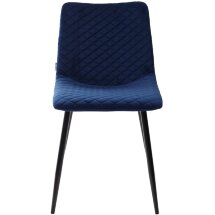 Стул TINTIN BLUVEL-86 NAVY BLUE / черный каркас М-City