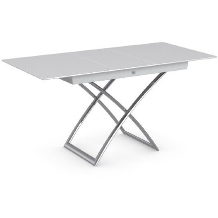 Стол MAGIC-J CS/5041-G, P77 chrome/ P64 white/ glass GXW extrawhite 