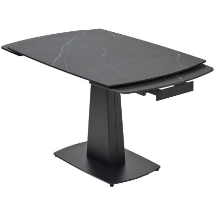 Стол BALDE 140 MATT BLACK MARBLE SOLID CERAMIC / BLACK, ®DISAUR 