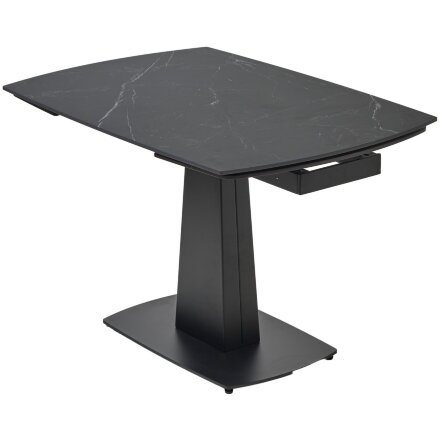 Стол BALDE 140 MATT BLACK MARBLE SOLID CERAMIC / BLACK, ®DISAUR 