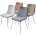 Стул TINTIN BLUVEL-03 LIGHT GREY / белый каркас М-City 
