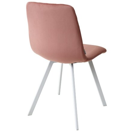 Стул DAIQUIRI BLUVEL-52 PINK / белый каркас, велюр М-City 