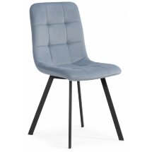 Стул на металлокаркасе Bruk light blue / black