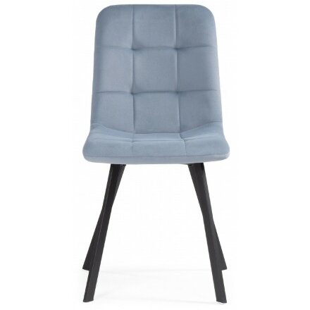 Стул на металлокаркасе Bruk light blue / black 