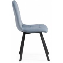 Стул на металлокаркасе Bruk light blue / black