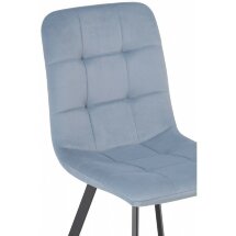 Стул на металлокаркасе Bruk light blue / black