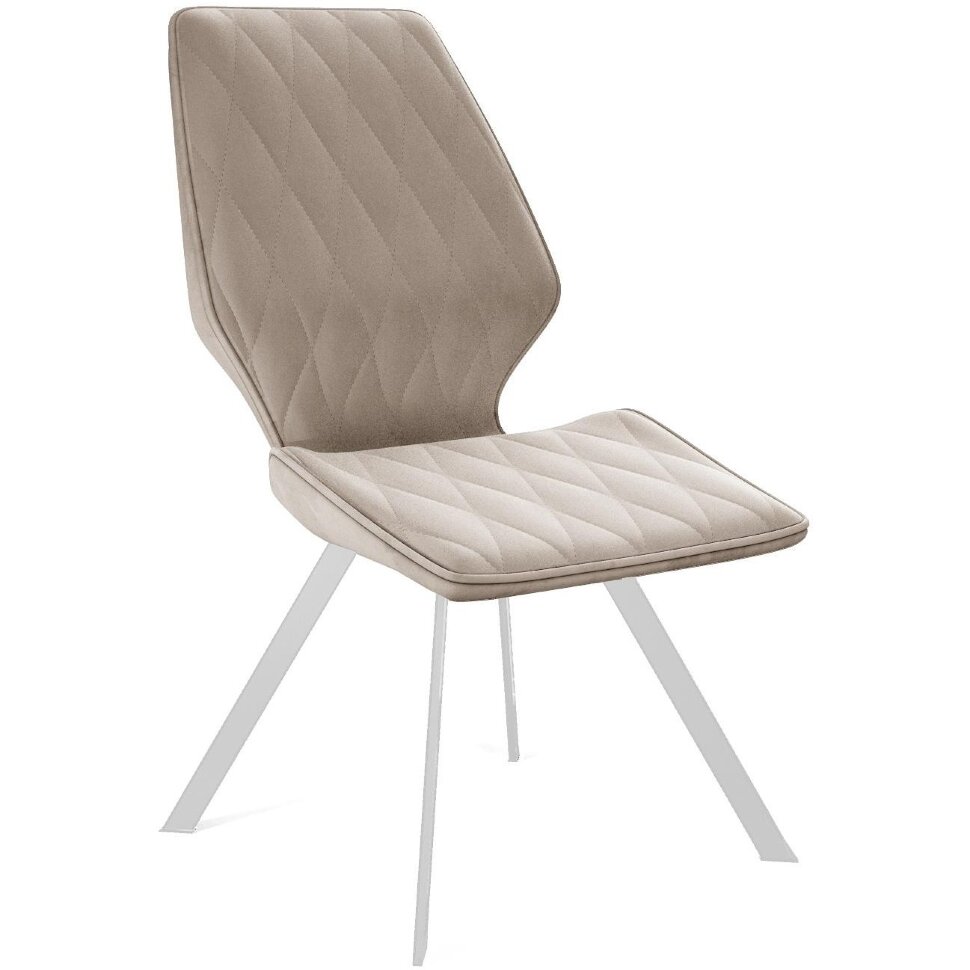 Стул DikLine 242M B03 BEIGE/ ножки белые Стул DikLine 242M B03 BEIGE/ ножки белые