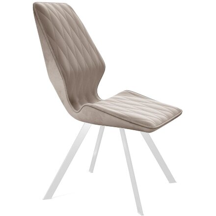Стул DikLine 242M B03 BEIGE/ ножки белые 