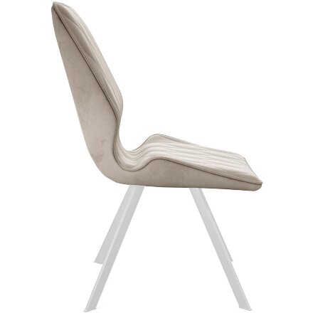 Стул DikLine 242M B03 BEIGE/ ножки белые 