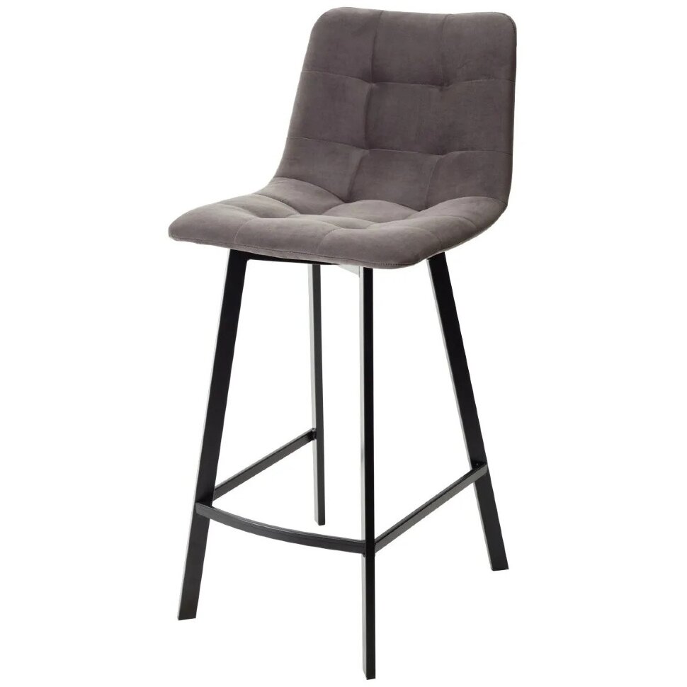 Полубарный стул CHILLI-QB SQUARE графит #14, велюр / черный каркас (H=66cm) М-City Полубарный стул CHILLI-QB SQUARE графит #14, велюр / черный каркас (H=66cm) М-City