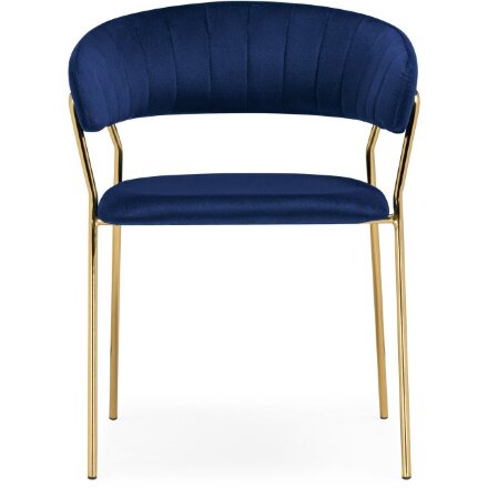 Стул на металлокаркасе Kamelia 1 dark blue / gold 