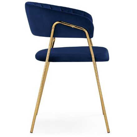 Стул на металлокаркасе Kamelia 1 dark blue / gold 