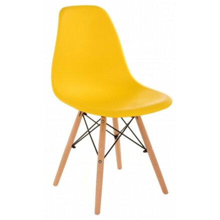 Пластиковый стул Eames PC-015 желтый 
